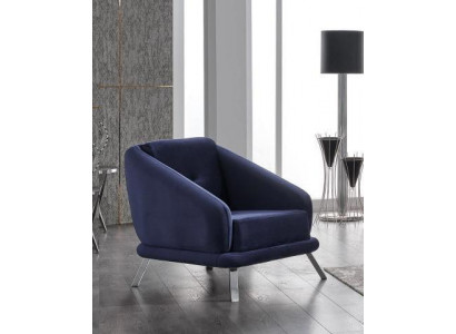 Fotel Luksusowy Salon Nowoczesny Design Włókienniczy Meble Luksusowy Siedziba Blue