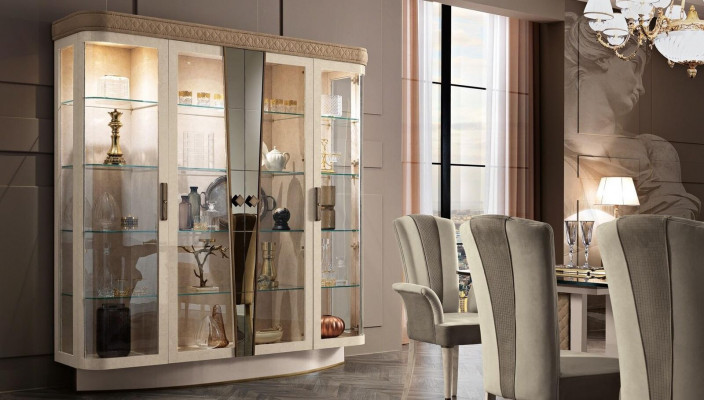 Witryny Salonowe Szafki Kredens Szafa Classic Gablota Półka Szkło Nowe
