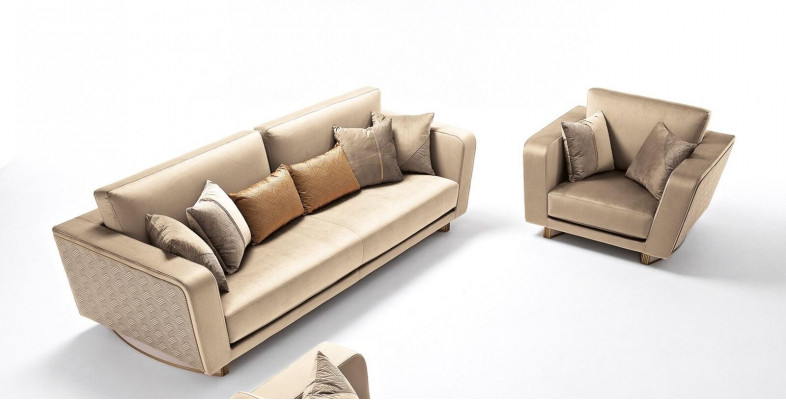 Zestaw sofowy 3+1 miejsce do siedzenia Zestaw Design Sofy Podkładka Kanapy Skóra Relaks Modern New