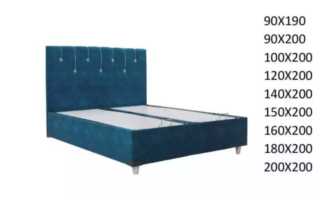 Luksusowa Sypialnia Łóżko Podwójne łóżka Design Meble Bed Frame Hotel Turkis