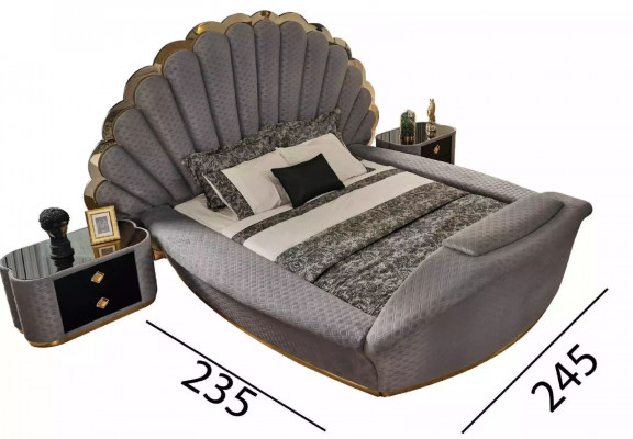 Luksusowe łóżko Design łóżka Meble Podwójne łóżko Sypialnia Royal 200x200 cm
