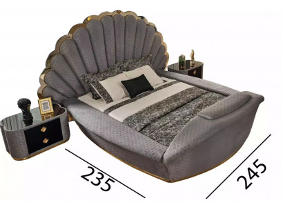Luksusowe łóżko Design łóżka Meble Podwójne łóżko Sypialnia Royal 200x200 cm