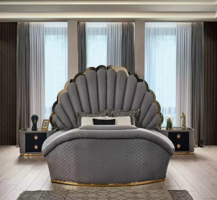 Luksusowe łóżko Design łóżka Meble Podwójne łóżko Sypialnia Royal 200x200 cm