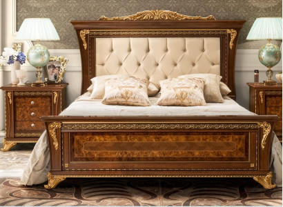 Łóżko Design 2x Szafki nocne Zestaw Sypialnia 3-częściowy Meble Classic bed
