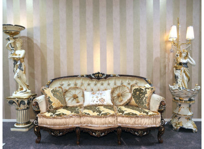 Klasyczna trzyosobowa sofa rozkładana Podkładka Meble Chesterfield 3 Siedziba sofa materiałowa