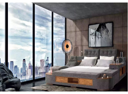 Wielofunkcyjne łóżko podwójne Łóżko Nowoczesna rama łóżka 200x200cm Hotel Nowość