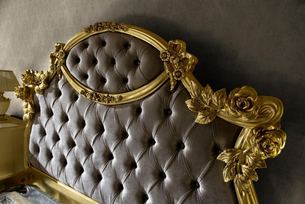 Łóżko Klasyczne Luksusowe łóżko Chesterfield Sypialnia Hotel Barokowe Meble Nowe