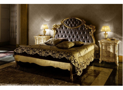 Łóżko Klasyczne Luksusowe łóżko Chesterfield Sypialnia Hotel Barokowe Meble Nowe