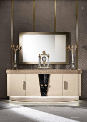 Kredens z Lustro Drewno Komody Meble Szafa Sypialnia Luksusowy Kredens Nowy