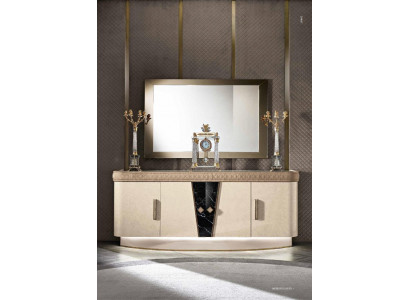 Kredens z Lustro Drewno Komody Meble Szafa Sypialnia Luksusowy Kredens Nowy