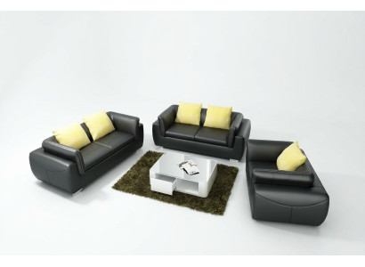 Skórzana sofa kanapa Żywy krajobraz 3+2+1 miejsce do siedzenia Ustawić Design Modern Sofa F_3014D