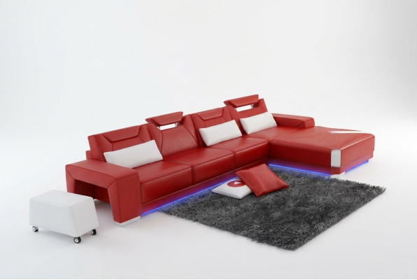 Skórzana sofa kanapa Żywy krajobraz Narożnik kanapa Narożnik Ustaw Design Modern Sofa F3011C