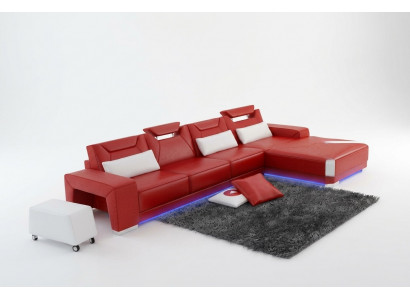 Skórzana sofa kanapa Żywy krajobraz Narożnik kanapa Narożnik Ustaw Design Modern Sofa F3011C