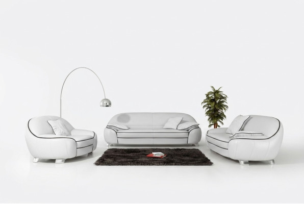 Skórzana sofa kanapa Żywy krajobraz 3+2+1 miejsce do siedzenia Ustawić Design Modern Sofa F3013