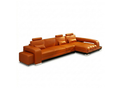 Skórzana sofa kanapa Żywy krajobraz Narożnik kanapa Narożnik Ustaw Design Modern Sofa F3017C