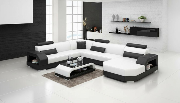 Skórzana sofa kanapa Żywy krajobraz Narożnik kanapa Narożnik Ustaw Design Modern Sofa G8001