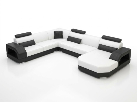 Skórzana sofa kanapa Żywy krajobraz Narożnik kanapa Narożnik Ustaw Design Modern Sofa G8001