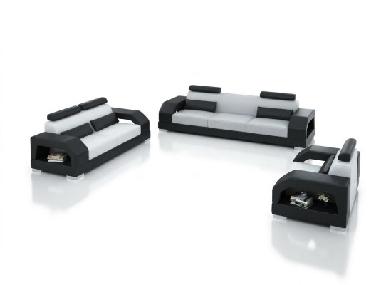 Skórzana sofa kanapa Żywy krajobraz 3+2+1 miejsce do siedzenia Ustawić Design Modern Sofa G8001D