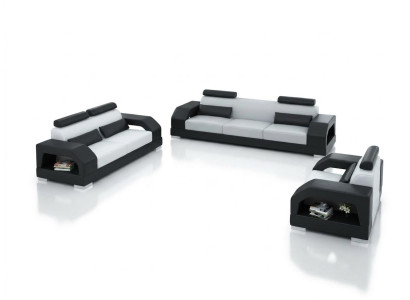 Skórzana sofa kanapa Żywy krajobraz 3+2+1 miejsce do siedzenia Ustawić Design Modern Sofa G8001D