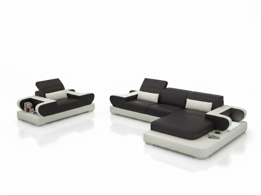 Design XXL Duża Sofa Narożnikowa kanapa Skórzana Sofa Kanapa Fotel Podkładka Żywy krajobraz G8002E