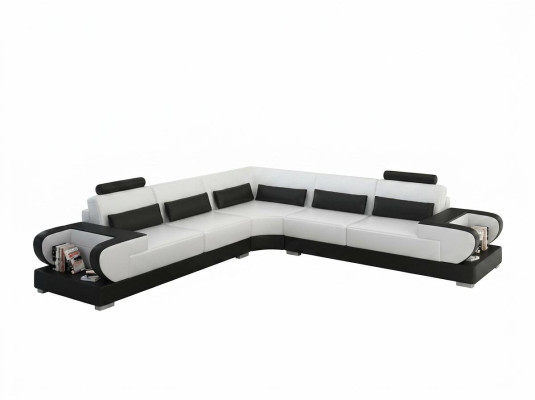 Skórzana sofa kanapa Żywy krajobraz Narożnik kanapa Narożnik Ustaw Design Modern Sofa G8003B