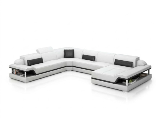 Skórzana sofa kanapa Żywy krajobraz Narożnik kanapa Narożnik Ustaw Design Modern Sofa G8004