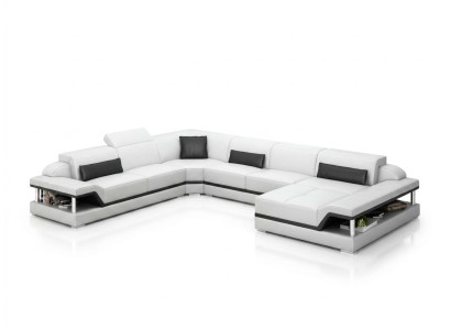 Skórzana sofa kanapa Żywy krajobraz Narożnik kanapa Narożnik Ustaw Design Modern Sofa G8004