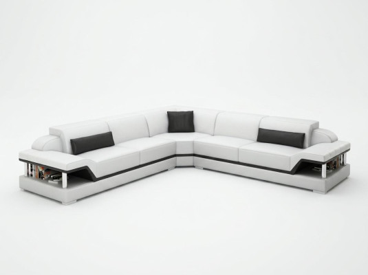Skórzana sofa kanapa Żywy krajobraz Narożnik kanapa Narożnik Ustaw Design Modern Sofa G8004B