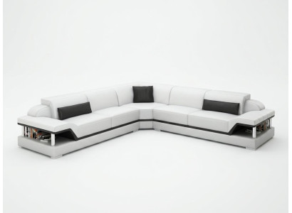 Skórzana sofa kanapa Żywy krajobraz Narożnik kanapa Narożnik Ustaw Design Modern Sofa G8004B