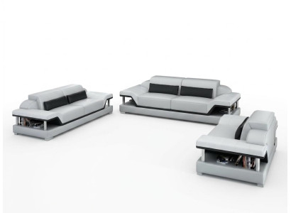 Skórzana sofa Kanapa Żywy krajobraz 3+2+1 miejsce do siedzenia Ustawić Design Sofa Zestaw sofowy