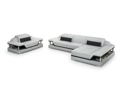 Design Skórzana Sofa Sofa Kanapa Podkładka Narożnik Żywy krajobraz Ustawić Sofy Nowy G8004F