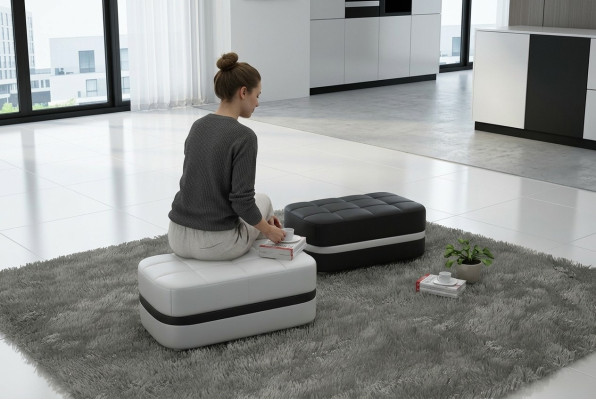 Design Podkładka Stołek Podnóżek Ottoman Siedziba Tapicerowana Pufa