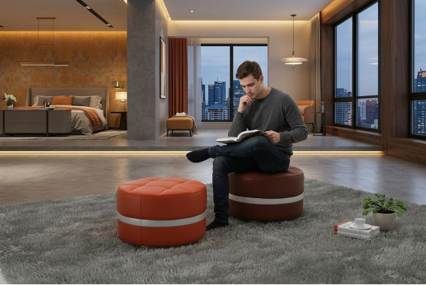 Design Podkładka Stołek Podnóżek Ottoman Siedziba Tapicerowana Pufa FT003