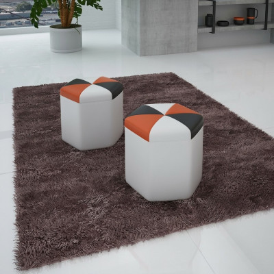 Design Podkładka Stołek Podnóżek Ottoman Siedziba Szezlong Tapicerowany FT004