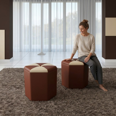 Design Podkładka Stołek Podnóżek Ottoman Siedziba Tapicerowana Pufa FT007