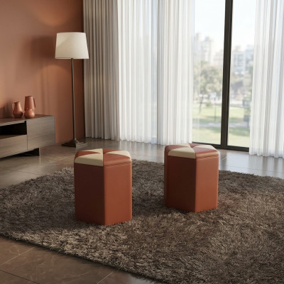 Design Podkładka Stołek Podnóżek Ottoman Siedziba Tapicerowana Pufa FT007