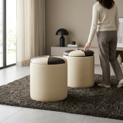 Design Podkładka Stołek Podnóżek Ottoman Siedziba Szezlong Tapicerowany Pufa FT009