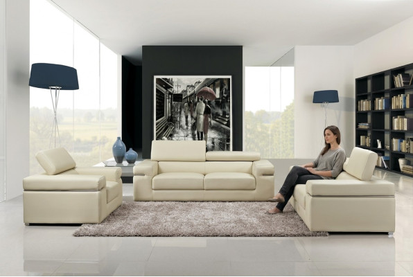 Sofa Kanapa Podkładka 3 miejsce do siedzenia Skóra Sofy Kanapy Siedziba Obcios Design