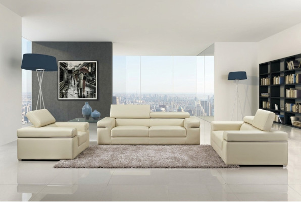 Sofa Kanapa Podkładka 3 miejsce do siedzenia Skóra Sofy Kanapy Siedziba Obcios Design
