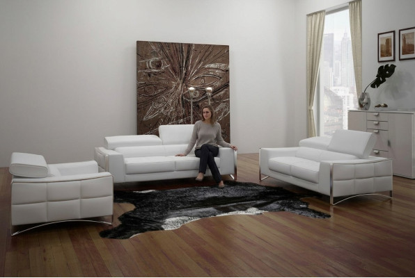 Sofa Kanapa Podkładka XXL Duże 3 miejsce do siedzenia (bez 2+1) Sofy Skóra Siedziba Design