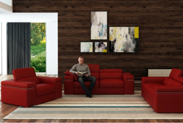 Sofa Podkładka Kanapa Siedziba 3 miejsce do siedzenia XXL Sofy duże Kanapy Skóra 3 Siedzenie Nowość