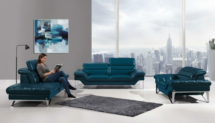 Zestaw sofowy Skóra Sofa Zestaw 3+2 (bez Fotel) Kanapa Siedziba Podkładka Ustawić 994