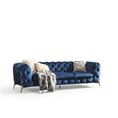 Chesterfield Noble Designer Couch Podkładka Materiał Włókienniczy Aksamit Sofa Luxury Couches