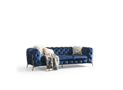 Chesterfield Noble Designer Couch Podkładka Materiał Włókienniczy Aksamit Sofa Luxury Couches