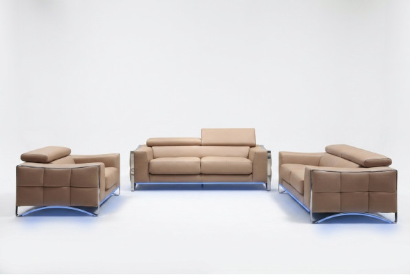Zestaw sofowy Skóra Sofa Zestaw 3+2 (bez Fotel) Kanapa Siedziba Podkładka Ustawić 1504