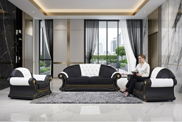 Kanapa Żywy krajobraz Ustaw Design Modern Sofa 6020 3+2 miejsce do siedzenia Sofy
