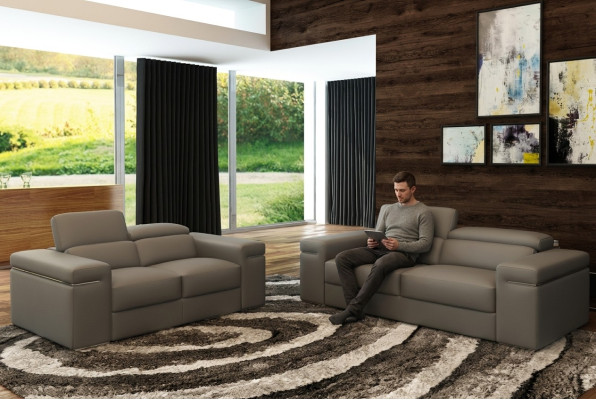 Regulowana kanapa skórzana Siedziba Podkładka Zestaw do salonu Skóra Ustawić Sofa kanapa 3+2+1