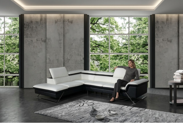 Designerska poduszka na siedzisko skórzana sofa Ustawić kanapę Żywy krajobraz w kształcie litery L