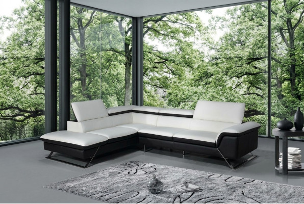 Designerska poduszka na siedzisko skórzana sofa Ustawić kanapę Żywy krajobraz w kształcie litery L