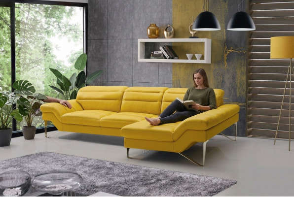 Designerska Wielofunkcyjna Kanapa Narożnikowa kanapa Podkładka Siedziba Skóra Ustawić Nowość